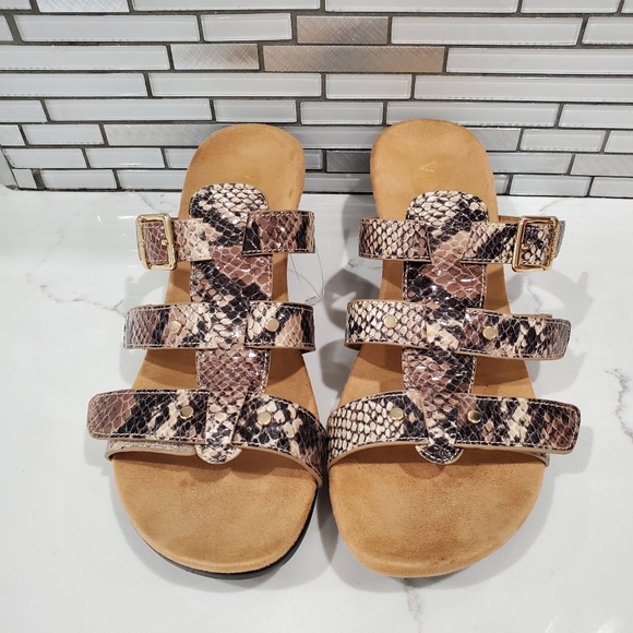 Vionic Orthotic Adjustable Triple Strap Slide - Picture 3 of 10